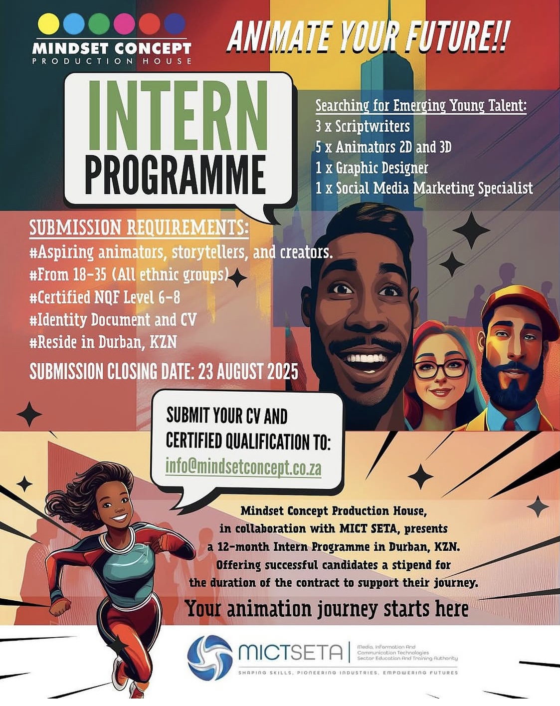 Animate Your Future Intern Programme Poster